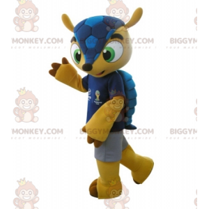 Costume de mascotte BIGGYMONKEY™ de Fuleco tatou de la coupe du