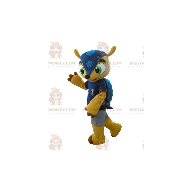 Costume de mascotte BIGGYMONKEY™ de Fuleco tatou de la coupe du Costume de mascotte BIGGYMONKEY™ de Fuleco tatou de la coupe du