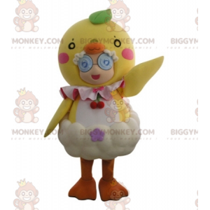 BIGGYMONKEY™ Mascot Costume Girl Dressed As Giant Chick -
