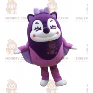 Στολή μασκότ BIGGYMONKEY™ Γελαστός και Μωβ Flying Squirrel -