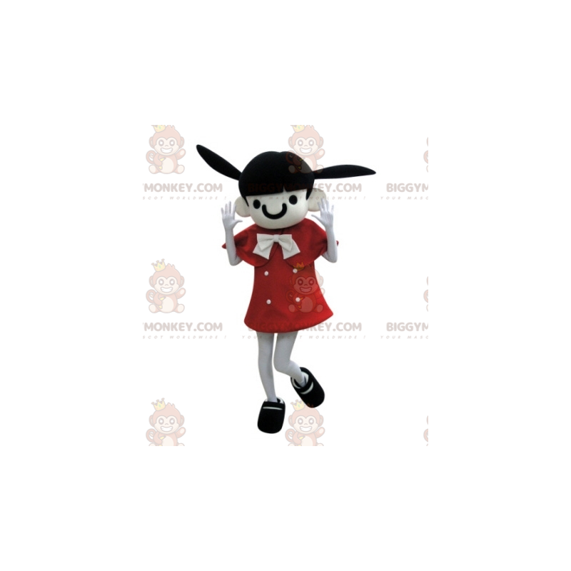 Fantasia de mascote BIGGYMONKEY™ menina marrom com orelhas de