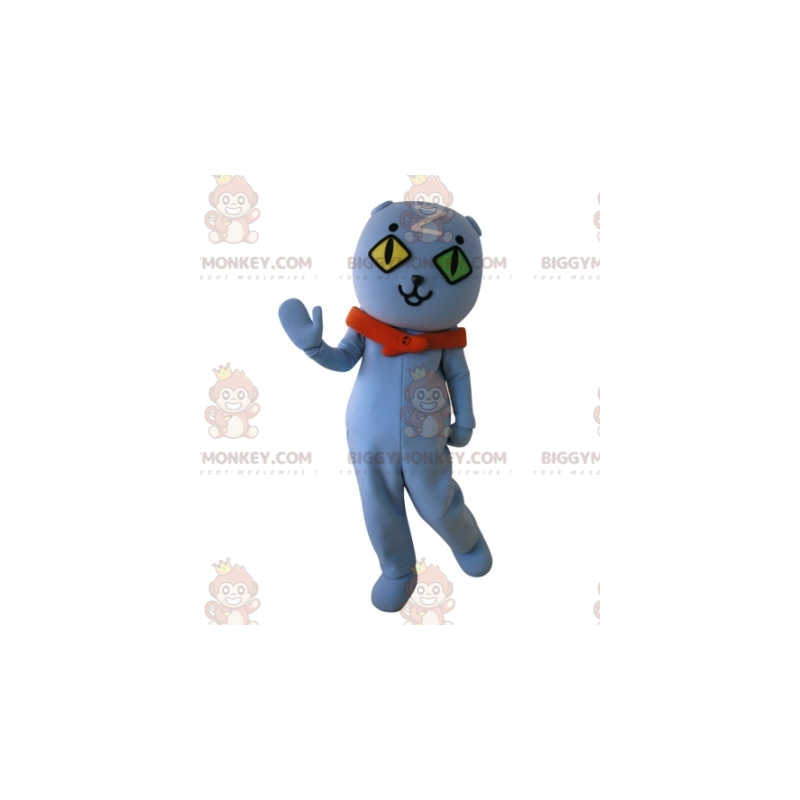 Costume de mascotte BIGGYMONKEY™ de chat aux yeux vairons. Costume de mascotte BIGGYMONKEY™ de chat aux yeux vairons.