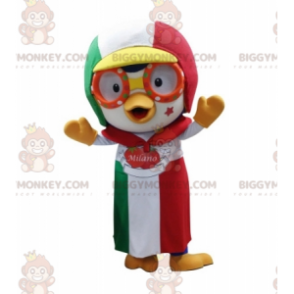 Vogel BIGGYMONKEY™ Maskottchenkostüm mit Mütze und Schürze -