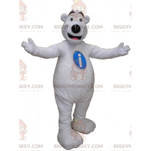Γιγαντιαία στολή μασκότ BIGGYMONKEY™ White Bear -