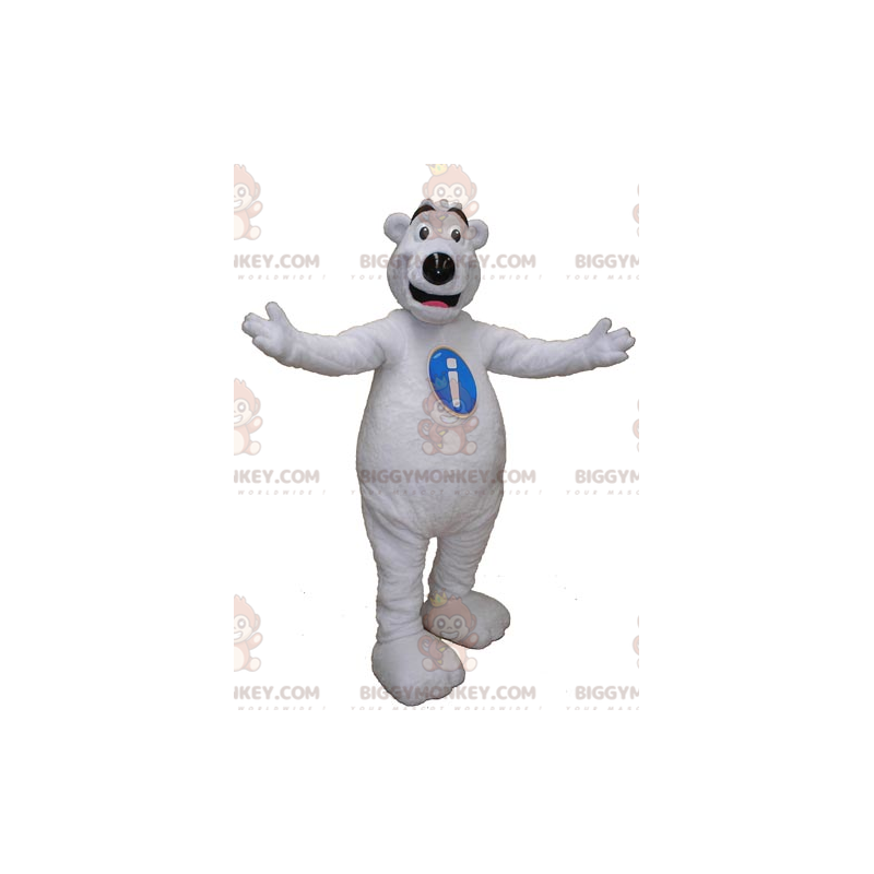 Gigantische teddybeer wit BIGGYMONKEY™ mascottekostuum - Gigantische teddybeer wit BIGGYMONKEY™ mascottekostuum -