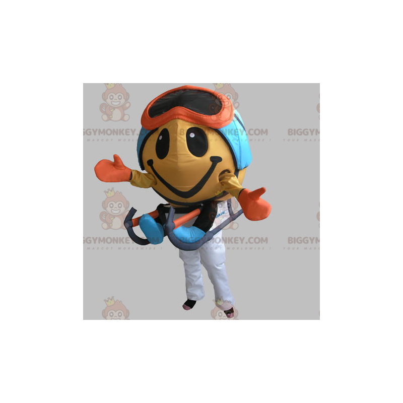 BIGGYMONKEY™ rund figur maskotkostume med maske og slæde - BIGGYMONKEY™ rund figur maskotkostume med maske og slæde -