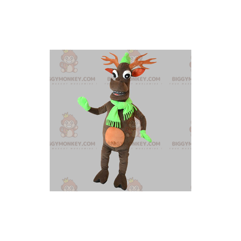 Kerstrendier BIGGYMONKEY™ mascottekostuum. Caribou BIGGYMONKEY™ Kerstrendier BIGGYMONKEY™ mascottekostuum. Caribou BIGGYMONKEY™