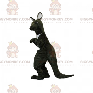 Sort og hvid kænguru BIGGYMONKEY™ maskotkostume. kæmpe kænguru