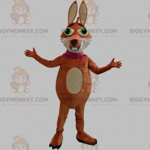 Brown and Tan Fox with Green Eyes BIGGYMONKEY™ Mascot Costume -