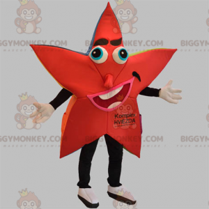 Giant Red and Black Star BIGGYMONKEY™ Mascot Costume –