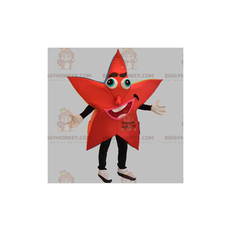 Giant Red and Black Star BIGGYMONKEY™ Mascot Costume -