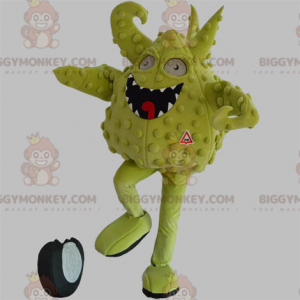Grønt monster BIGGYMONKEY™ maskotkostume. Green Creature