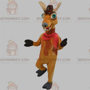 Brun Lama Camel BIGGYMONKEY™ maskotkostume med hat - Bondegårdsdyr - BIGGYMONKEY_05560 - BiggyMonkey.com