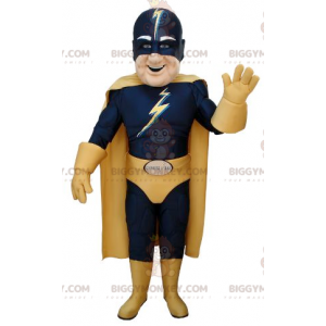 BIGGYMONKEY™ Maskottchenkostüm Superheld in Blau und Gelb -