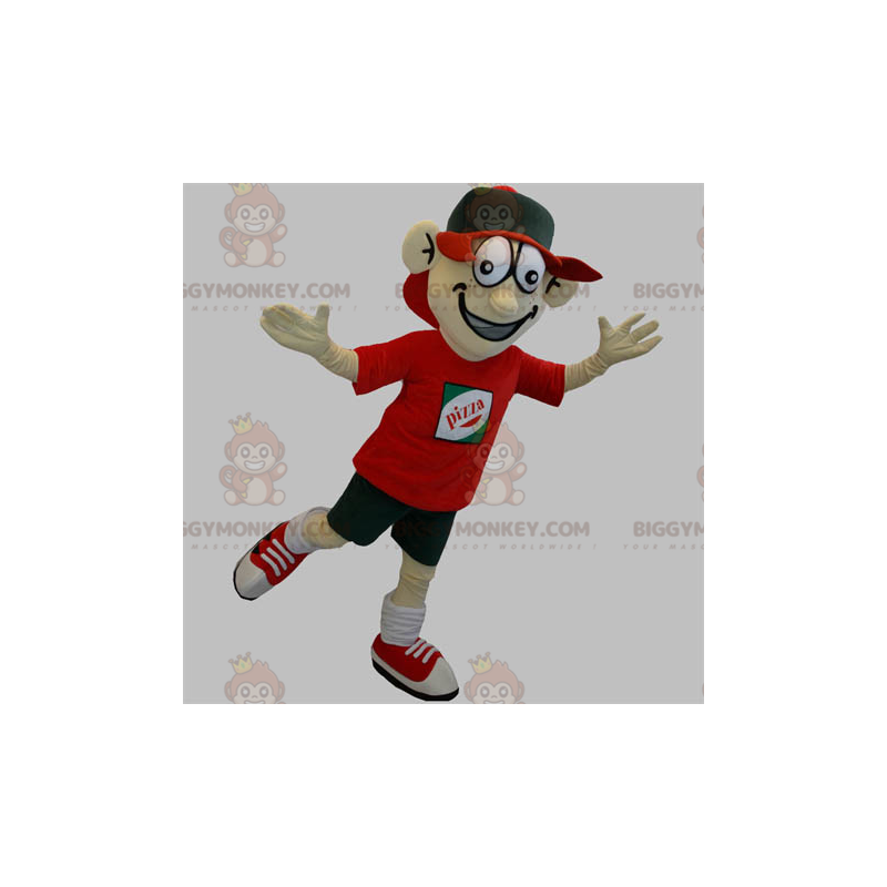 Pizza Delivery Boy BIGGYMONKEY™ Mascot Costume. Teenager