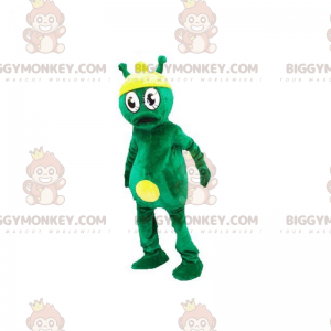 Disfraz de mascota alienígena extraterrestre verde y amarillo