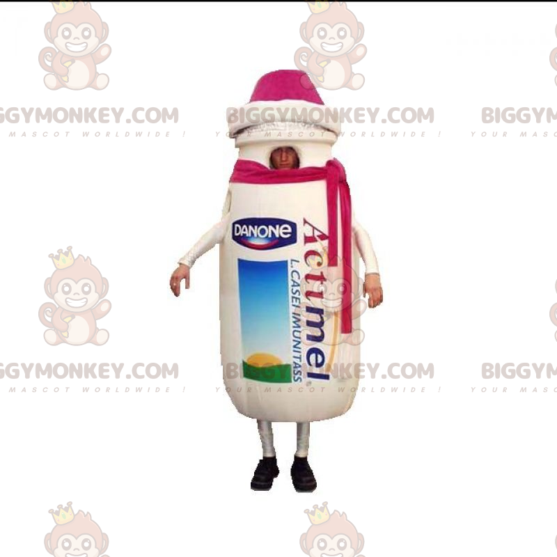 Στολή μασκότ BIGGYMONKEY™ Actimel. Στολή μασκότ BIGGYMONKEY™ Milk Drink - Μασκότ τροφίμων - BIGGYMONKEY_05588 - BiggyMonkey.com