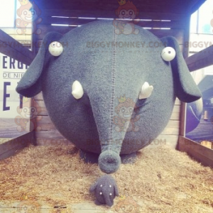Big Head Elephant BIGGYMONKEY™ maskotkostyme - Elefantmasker - BIGGYMONKEY_0693 - BiggyMonkey.com