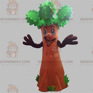 Costume de mascotte BIGGYMONKEY™ d'arbre géant marron et vert.