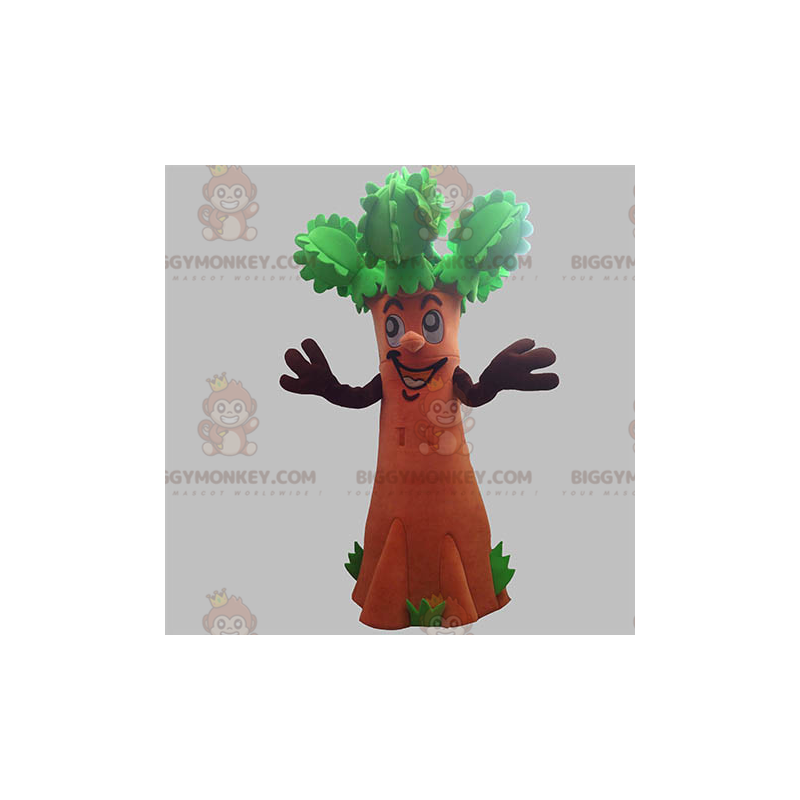 Brunt og grønt kæmpetræ BIGGYMONKEY™ maskotkostume. Busk Brunt og grønt kæmpetræ BIGGYMONKEY™ maskotkostume. Busk