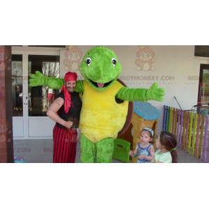 Green Yellow and Brown Turtle BIGGYMONKEY™ Mascot Costume -