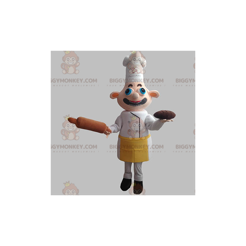 Costume da mascotte da chef BIGGYMONKEY™ con grembiule e Costume da mascotte da chef BIGGYMONKEY™ con grembiule e