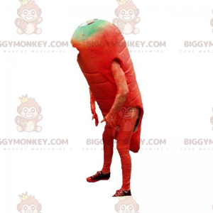 Disfraz de mascota BIGGYMONKEY™ de zanahoria naranja gigante.