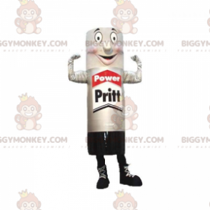 BIGGYMONKEY™ Maskottchen-Kostüm aus grauer und schwarzer Riesen-Klebertube - Nicht klassifizierte Maskottchen - BiggyMonkey.com