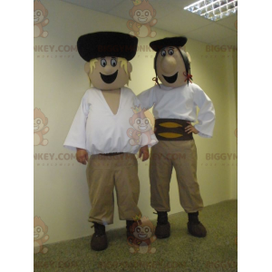 Duo de mascottes BIGGYMONKEY™ d'hommes de Slovaque en tenues