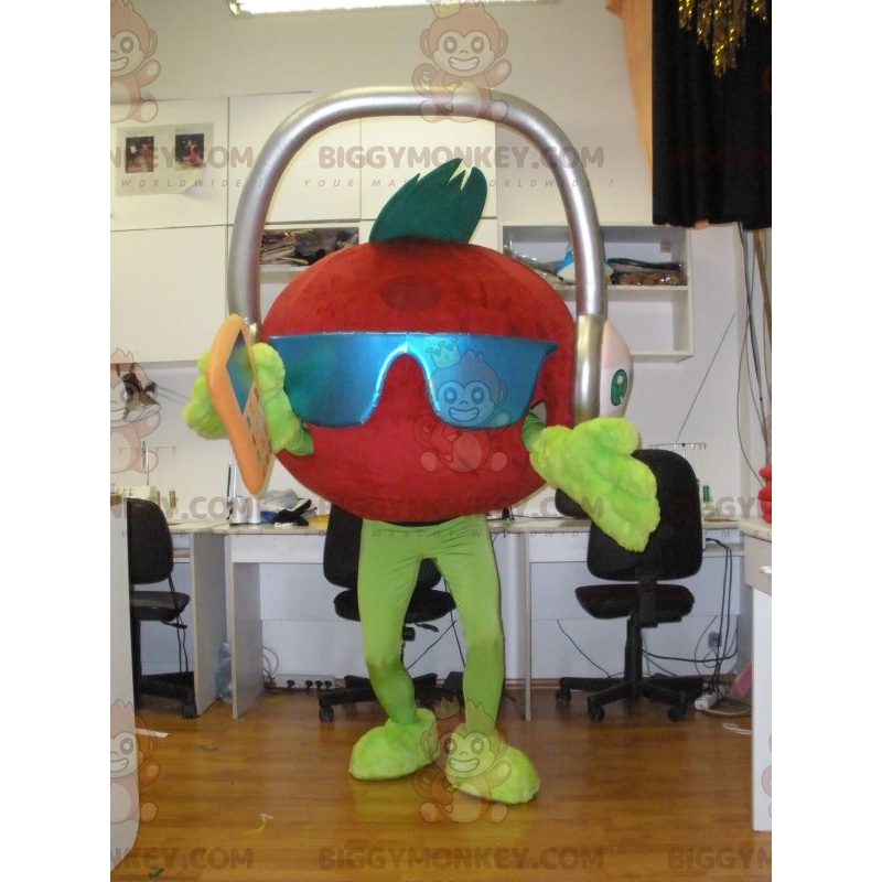 Disfraz de mascota de tomate gigante BIGGYMONKEY™ con Disfraz de mascota de tomate gigante BIGGYMONKEY™ con