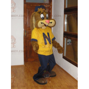 Costume de mascotte BIGGYMONKEY™ du lapin Nesquick. Costume de