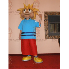 Στολή μασκότ BIGGYMONKEY™ για έφηβο ξανθό αγόρι για διακοπές -