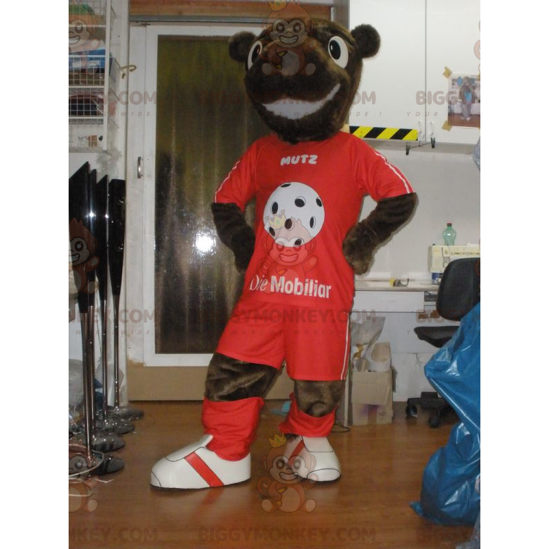 Brauner Teddybär BIGGYMONKEY™ Maskottchen-Kostüm in Brauner Teddybär BIGGYMONKEY™ Maskottchen-Kostüm in