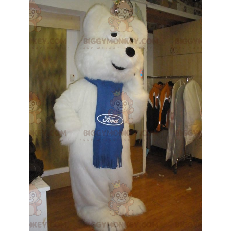 Alle harige ijsbeer Witte beer BIGGYMONKEY™ mascottekostuum - Alle harige ijsbeer Witte beer BIGGYMONKEY™ mascottekostuum -