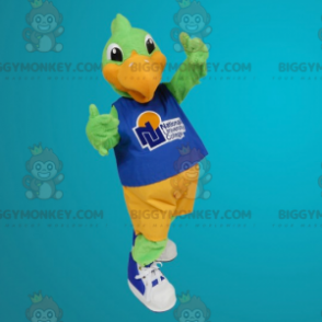 Grøn og orange fugl BIGGYMONKEY™ maskotkostume - Biggymonkey.com