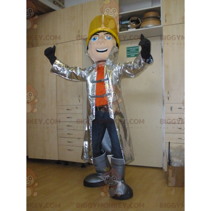 Steelworker BIGGYMONKEY™ mascottekostuum. BIGGYMONKEY™ techno Steelworker BIGGYMONKEY™ mascottekostuum. BIGGYMONKEY™ techno