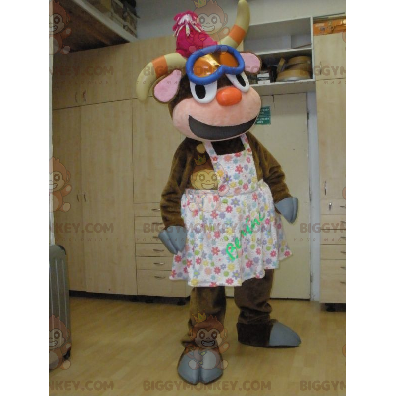 BIGGYMONKEY™ Mountain Animal Kid -maskottiasu hatulla - BIGGYMONKEY™ Mountain Animal Kid -maskottiasu hatulla -
