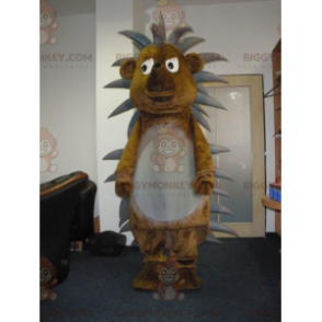 Cute and Funny Brown and Gray Hedgehog BIGGYMONKEY™ Mascot