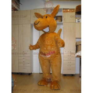 BIGGYMONKEY™ Giant Smiling Orange Kangaroo Mascot Costume -