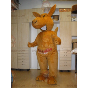 Στολή μασκότ BIGGYMONKEY™ Giant Smiling Orange Kangaroo - Μασκότ καγκουρό - BIGGYMONKEY_05667 - BiggyMonkey.com