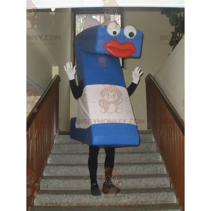 Blue and White Capital Z Letter Z Mascot Costume BIGGYMONKEY™ – Blue and White Capital Z Letter Z Mascot Costume BIGGYMONKEY™ –
