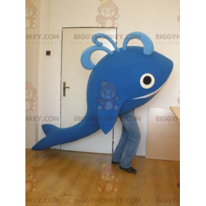 Costume de mascotte BIGGYMONKEY™ de baleine bleue géante et