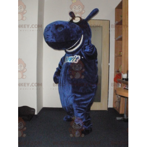 Costume de mascotte BIGGYMONKEY™ d'hippopotame bleu géant et
