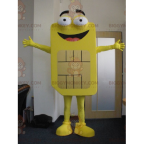 Traje de mascote gigante amarelo do cartão SIM BIGGYMONKEY™.