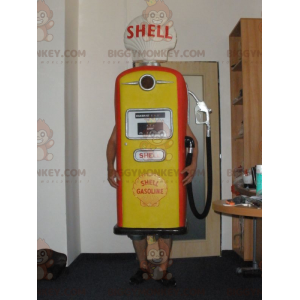 Red and Yellow Giant Gas Pump BIGGYMONKEY™ Mascot Costume -