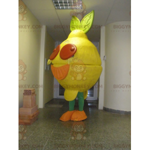 Gigantisch kleurrijk citroen BIGGYMONKEY™ mascottekostuum -