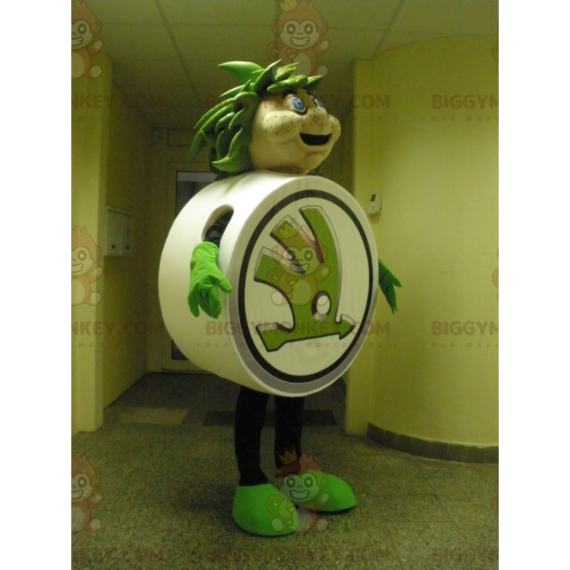 Traje de mascote BIGGYMONKEY™ Skoda. Fantasia de mascote Skoda Traje de mascote BIGGYMONKEY™ Skoda. Fantasia de mascote Skoda