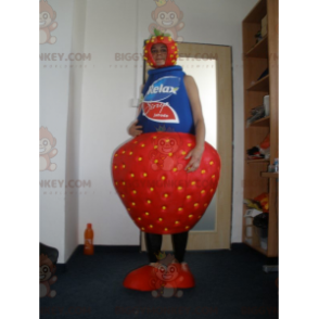 Strawberry Yogurt Strawberry BIGGYMONKEY™ Mascot Costume. -