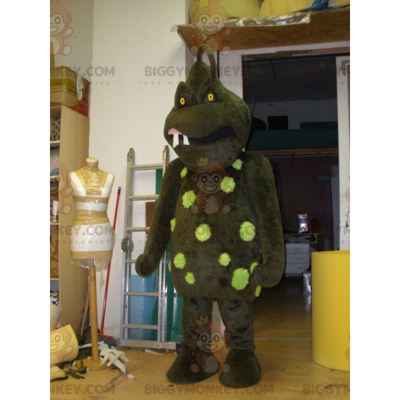 Skrämmande brunt och grönt monster BIGGYMONKEY™ maskotdräkt - Skrämmande brunt och grönt monster BIGGYMONKEY™ maskotdräkt -
