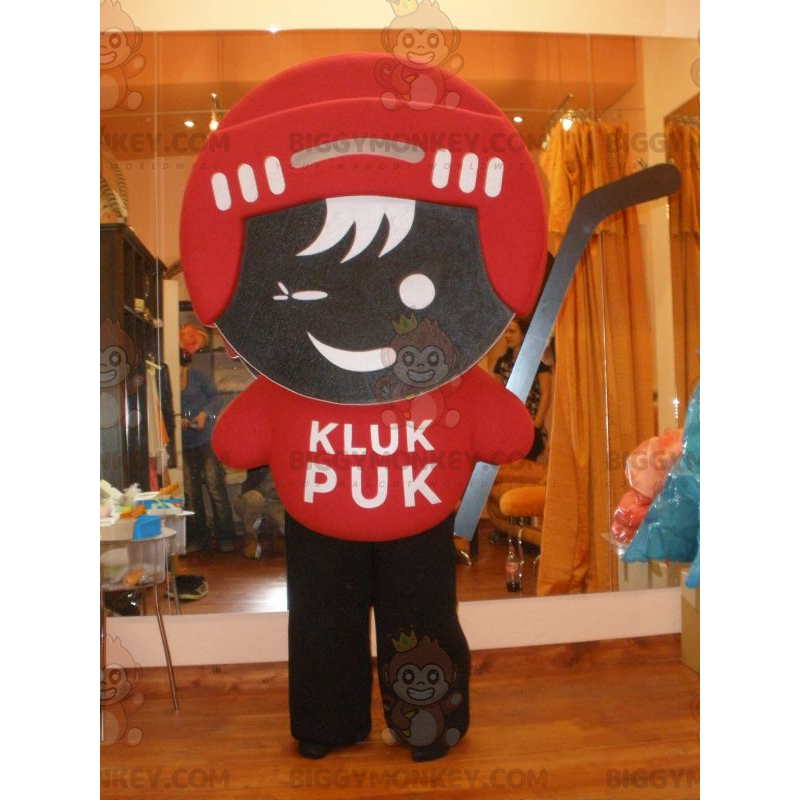 BIGGYMONKEY™ Costume da mascotte di giocatore di hockey in BIGGYMONKEY™ Costume da mascotte di giocatore di hockey in